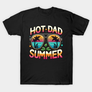 Men's Hot-Dad-Summer-Family Matching Sunglasses T-Shirt - Father's Day T-Shirt